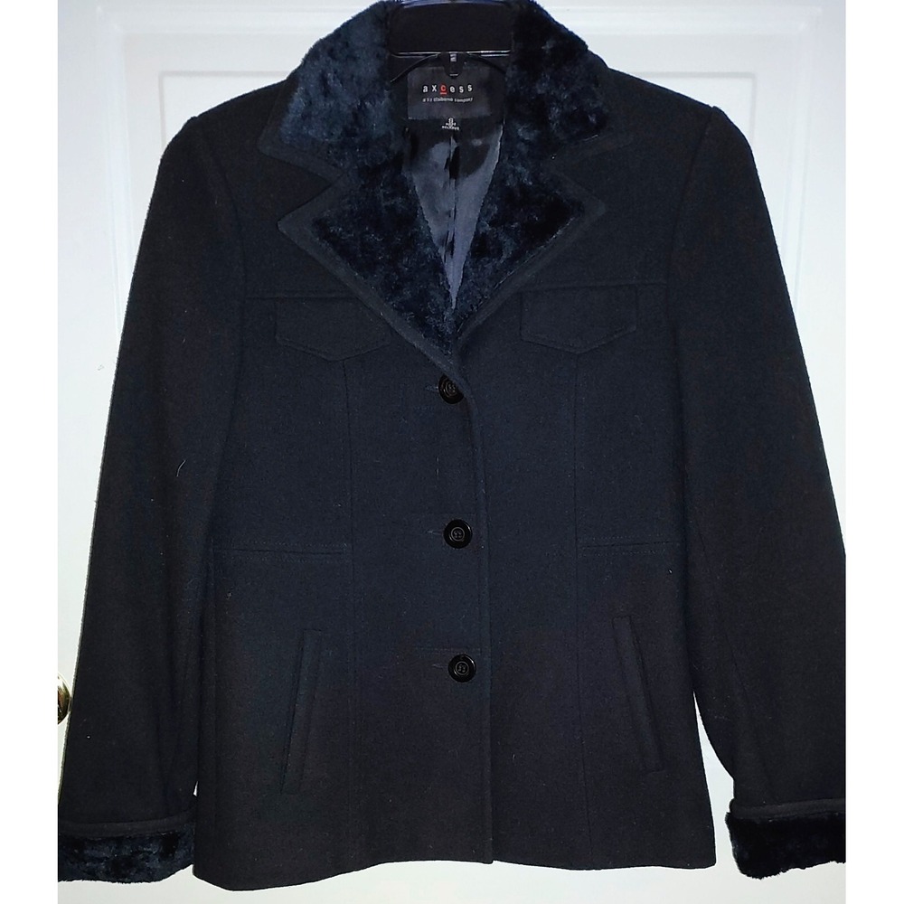 Access Black Peacoat Size S